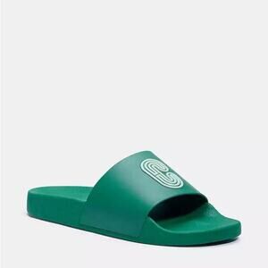 Coach Patch Logo Slide Green Poolslide Sandal Men’s 13